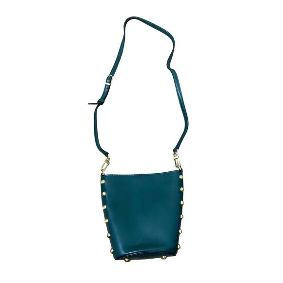 Flynn Dark Green Studded Handbag - Picture 1 of 8
